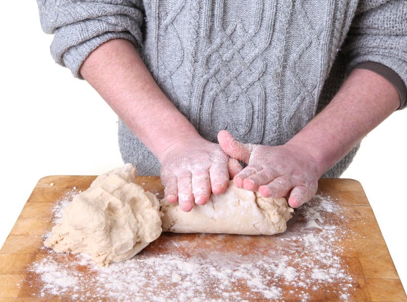 Kneading Dough Making Bread Stock Photo Image of work, making 13306528