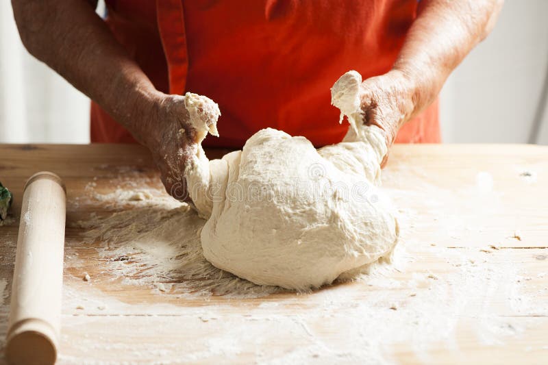 Pizza dough stock image. Image of cuisine, dinner, board 64148315