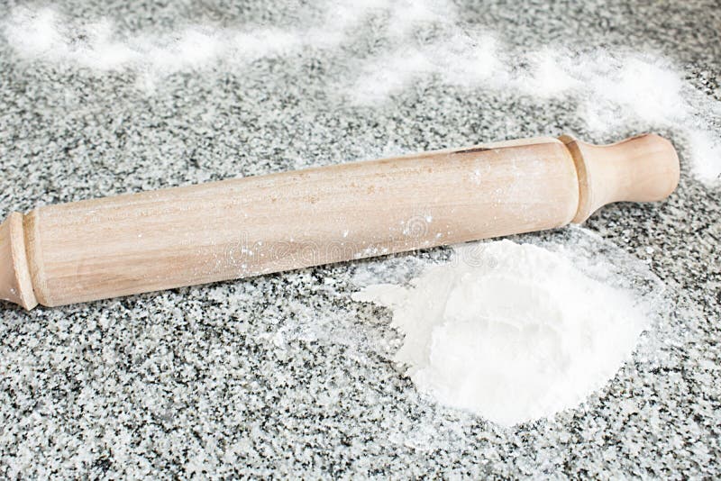 Wooden Stick For Kneading Food Stock Photo Image of closeup, dipper