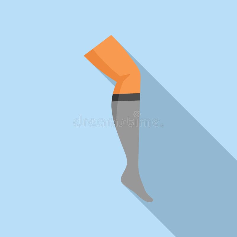 Knee high compression stocking for varicose veins treatment stock illustration