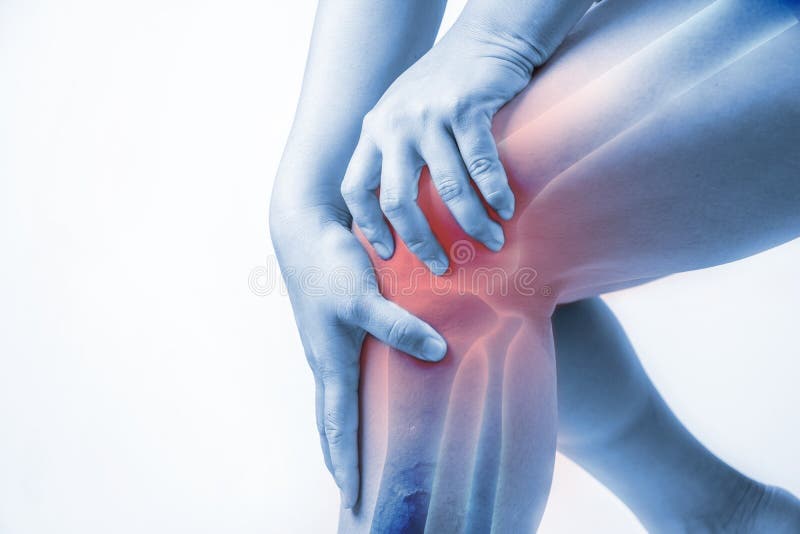 Knee injury in humans .knee pain,joint pains people medical, mono tone highlight at knee