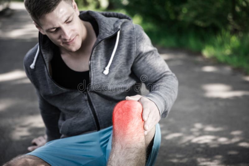Knee injury stock photo. Image of sitting, ache, caucasian 73229502