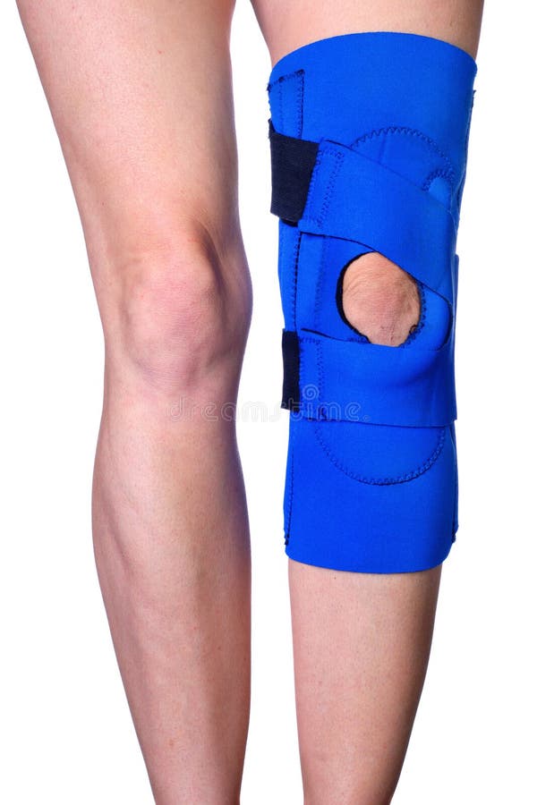 Knee in Knee Brace after an Injury Stock Image Image of recovery
