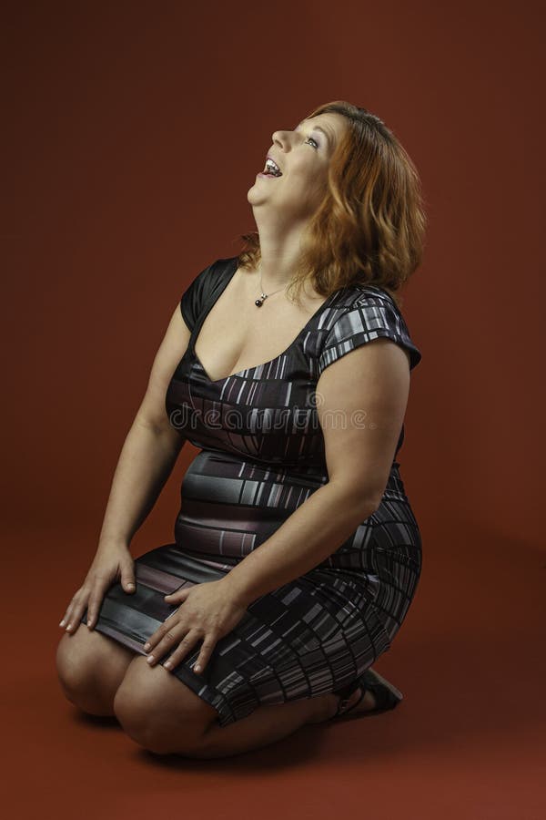 Woman On Her Knees Stock Image Image Of Looking Overweight 65076165