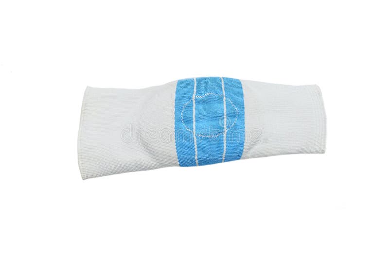 Elastic knee support on a white background. Elastic knee support on a white background