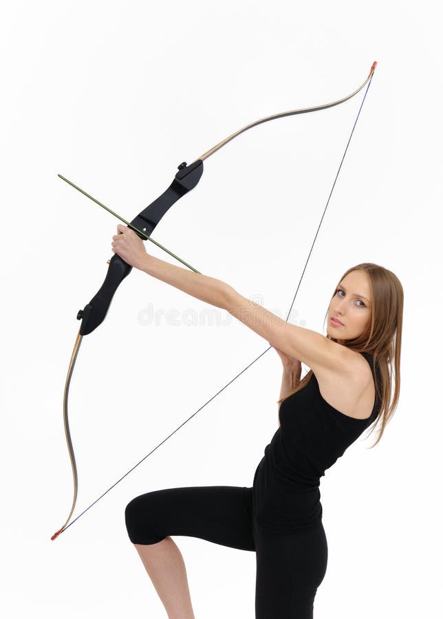 Knienfrauenschießen mit Bogen