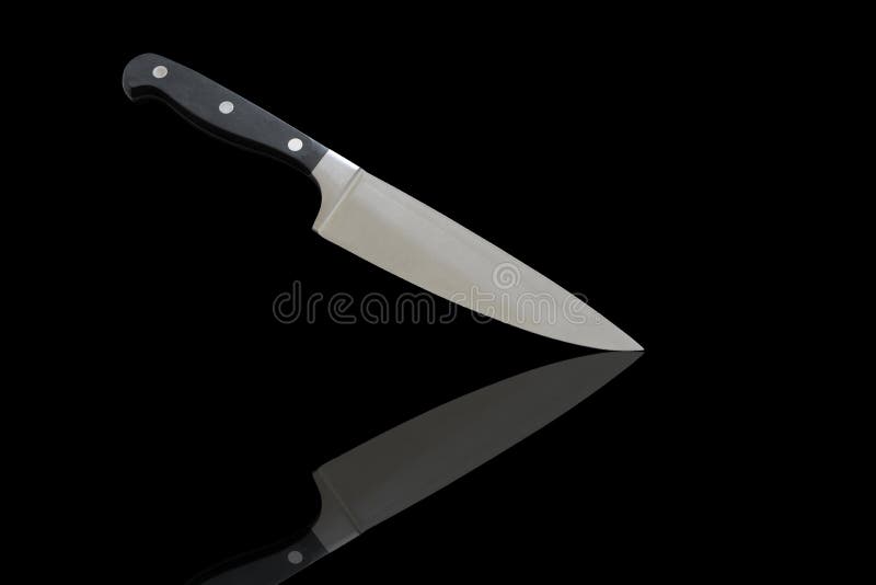 Knife Against Black Background Stock Photo Image of knife, utensil