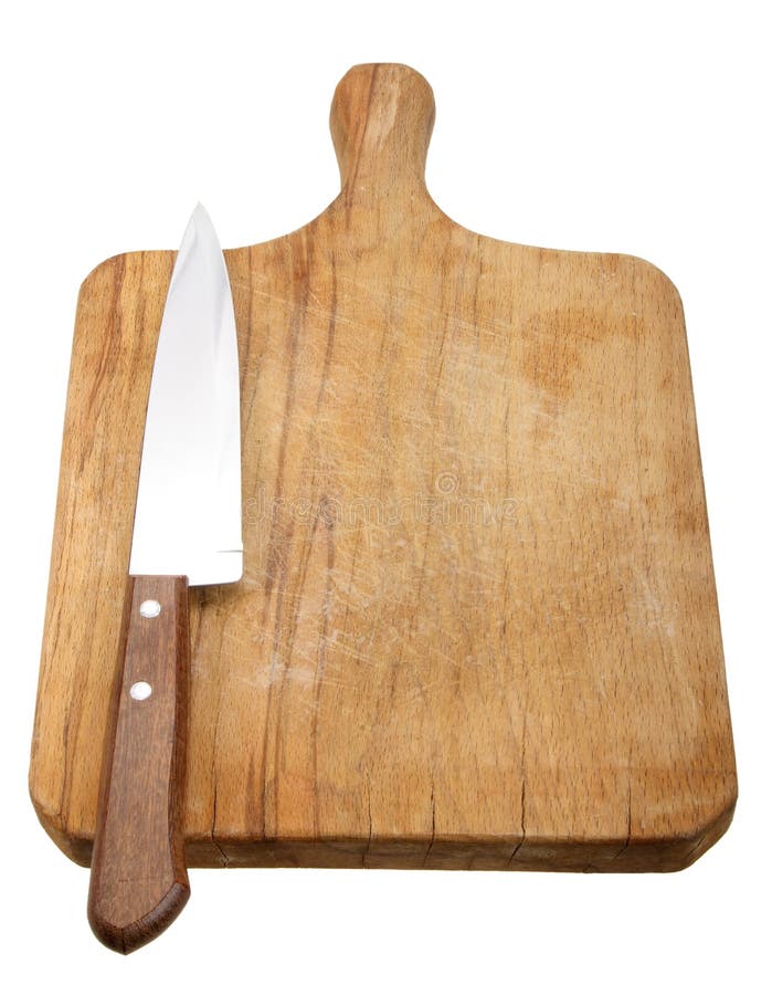 Knife and a cutting board. stock image. Image of shiny 10999859