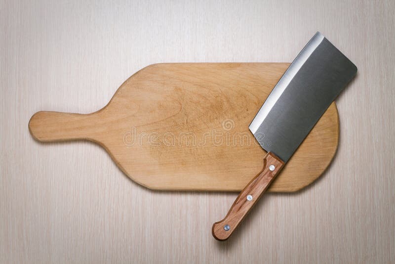 Knife and Board for Cutting Food Stock Photo Image of background