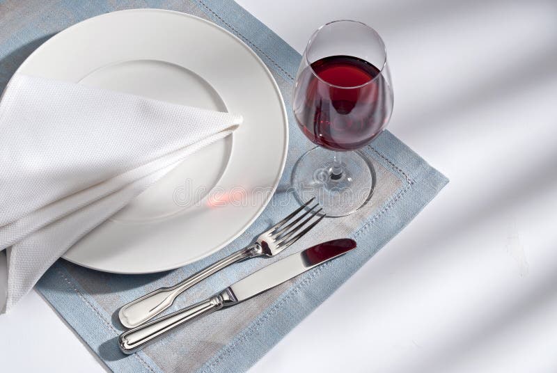 Knife, fork and plate stock photography
