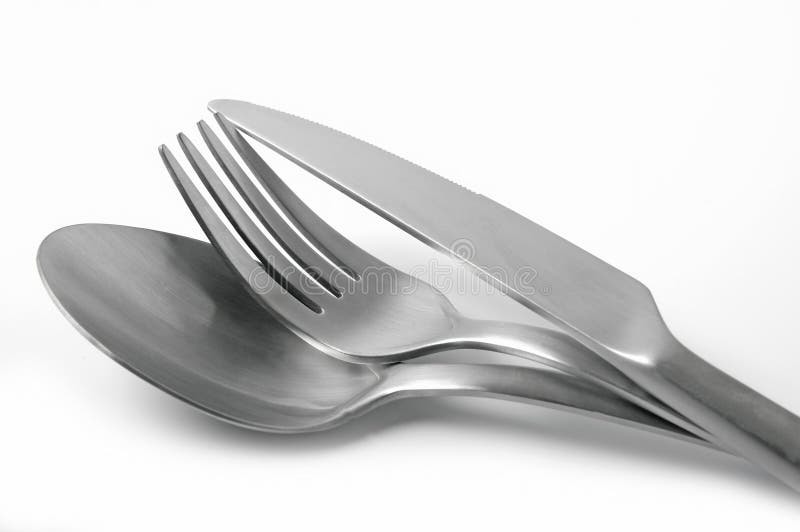 Knife, Fork, and Spoon stock image. Image of shiny, utensil 21626969