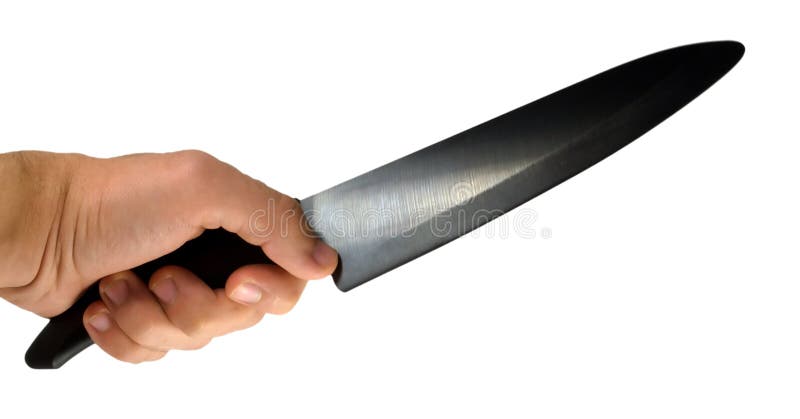 Knife in hand stock images