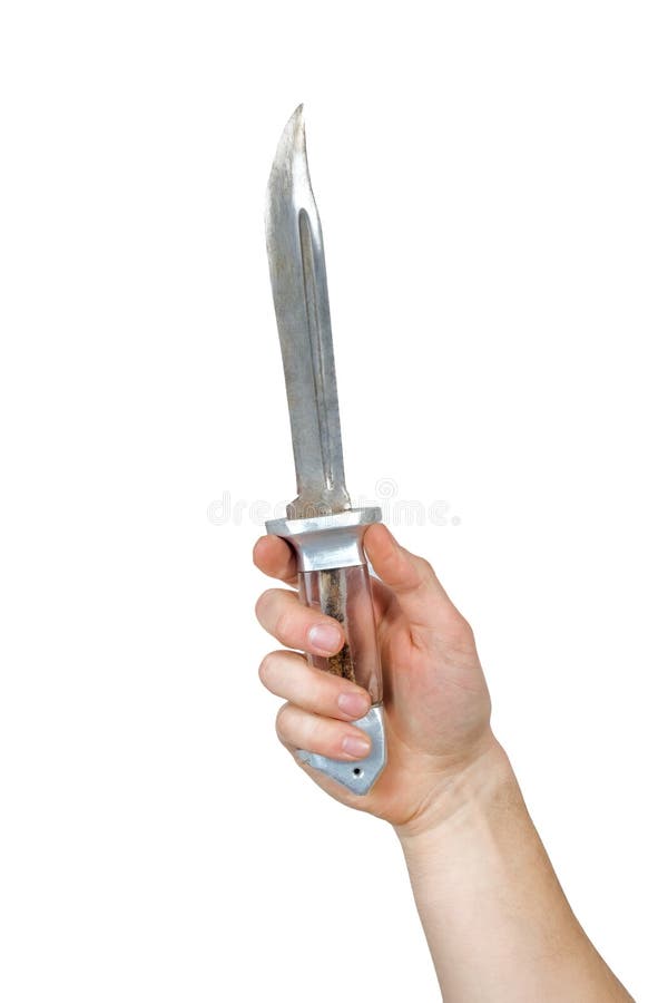 Knife in a hand stock photo. Image of isolated, weapon 8119336