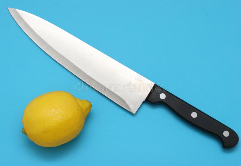 Knife and lemon