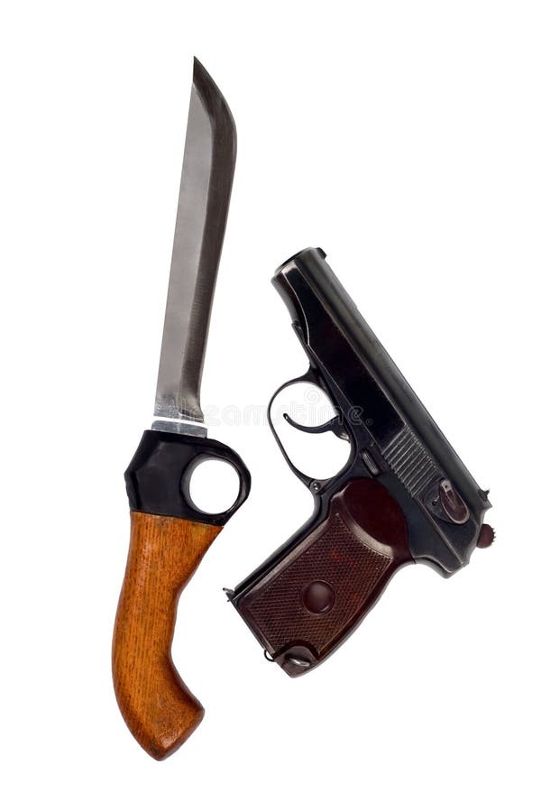 Knife and pistol