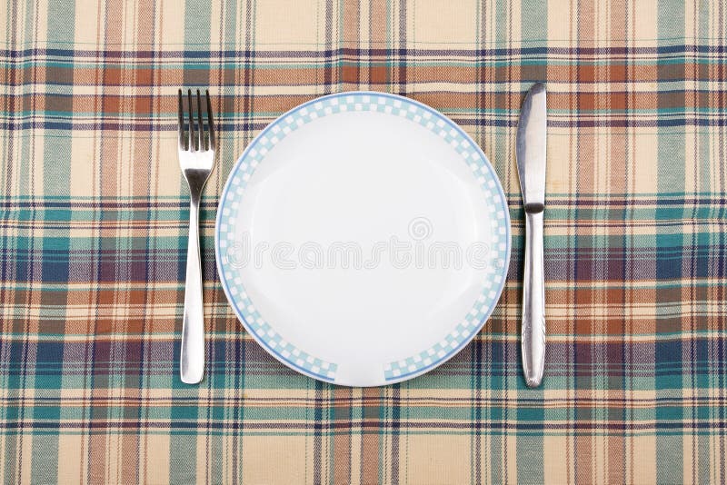 Knife, plate & fork stock images