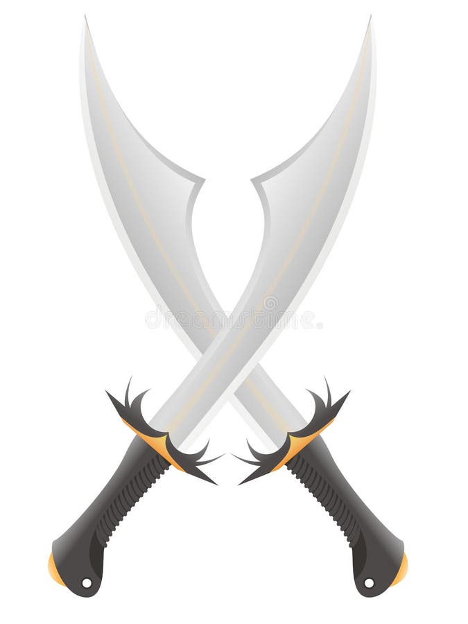 A big knife or color Royalty Free Vector Image