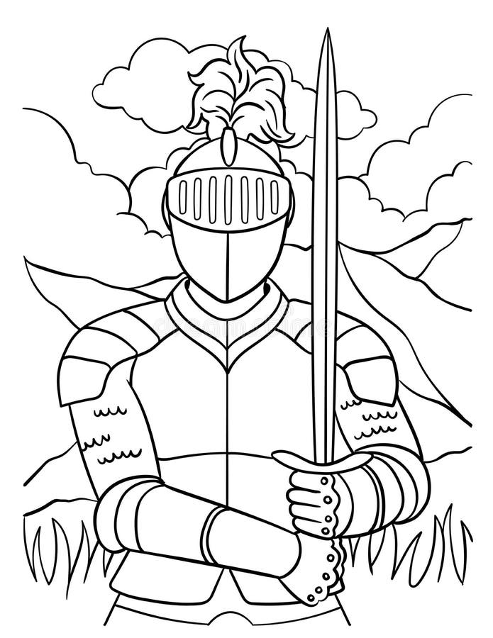 knights in armour coloring pages