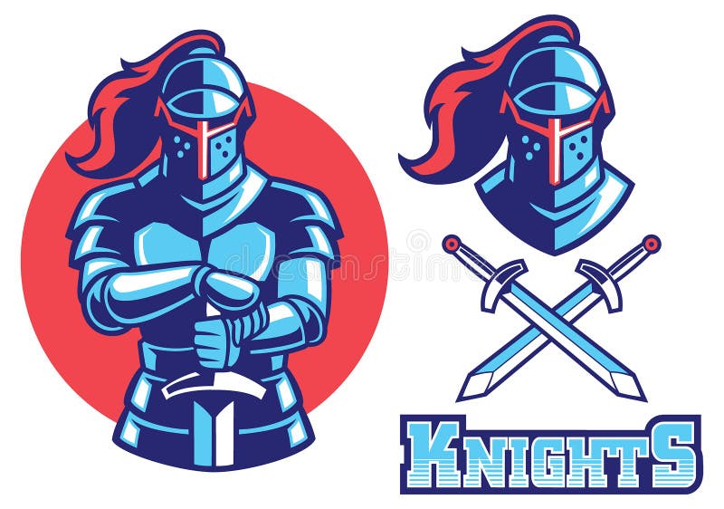 Knight armor mascot