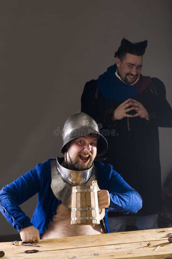 Knight with beer stock image. Image of fantasy, knight 22235467