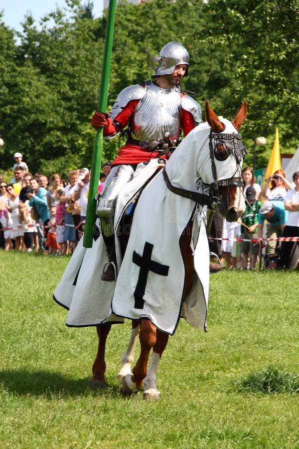Knight on horseback royalty free stock photography