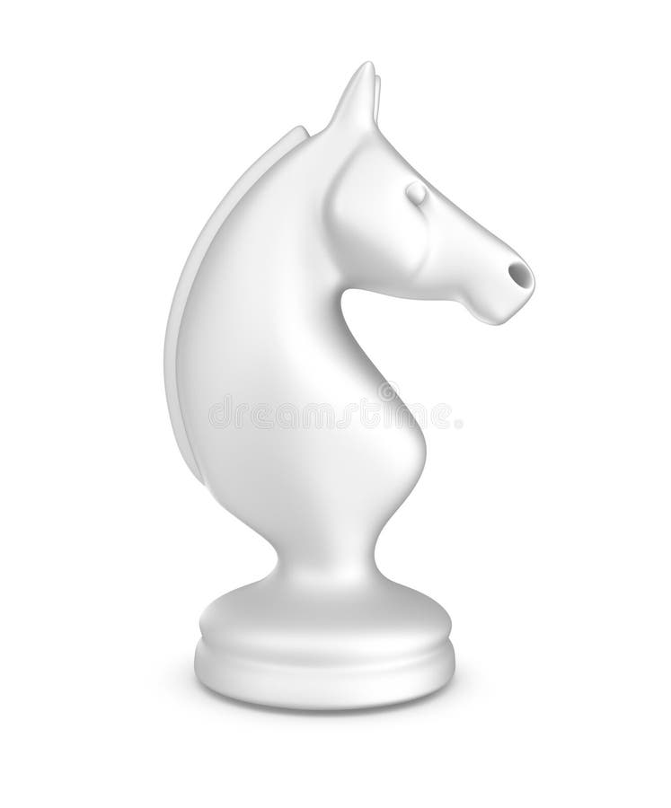 Knight white chess piece. stock illustration. Image of isolated - 29168020
