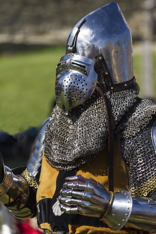 Knights in Battle. Medieval Display. Warkworth, Northumberland. England ...