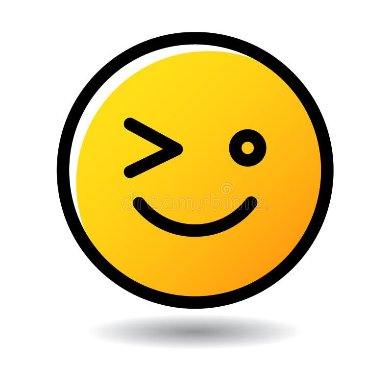 Knipoog Emoticon Emojipictogram Vector Illustratie - Illustration of  knopen, emoticon: 121697526