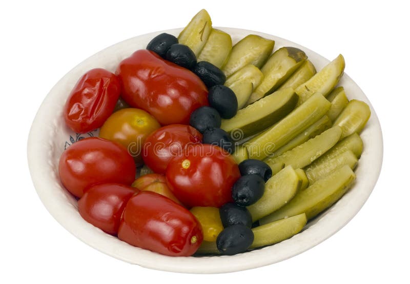 Knipor och salta tomater royaltyfri bild Knipor och salta tomater royaltyfri bild