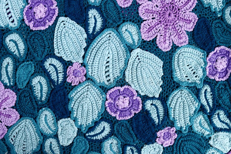 Knitted Irish Lace, Colored Flowers Stock Image Image of lace, flower 237348729