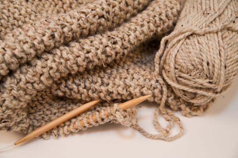 Knitted Yarn Blanket stock image. Image of material, knit 13194781