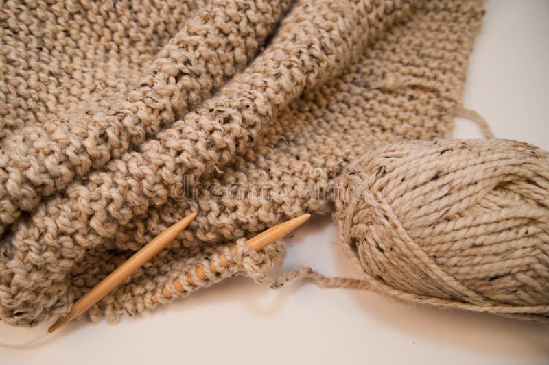 Knitted Yarn Blanket stock image. Image of material, knit 13194781