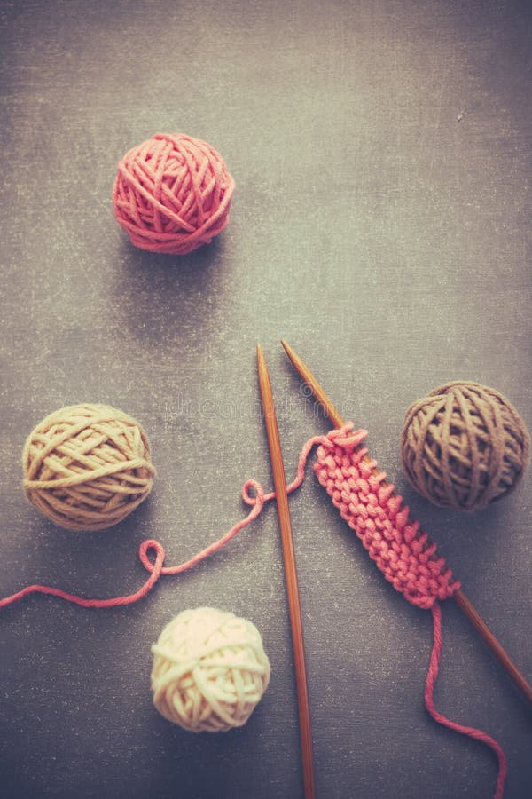Knitting stock image. Image of fibers, creativity, balls 44909771