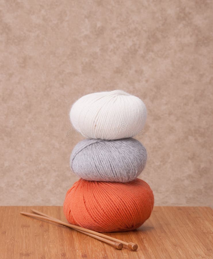 Knitting Accessories. Yarn Balls Stock Image Image of craft, brown