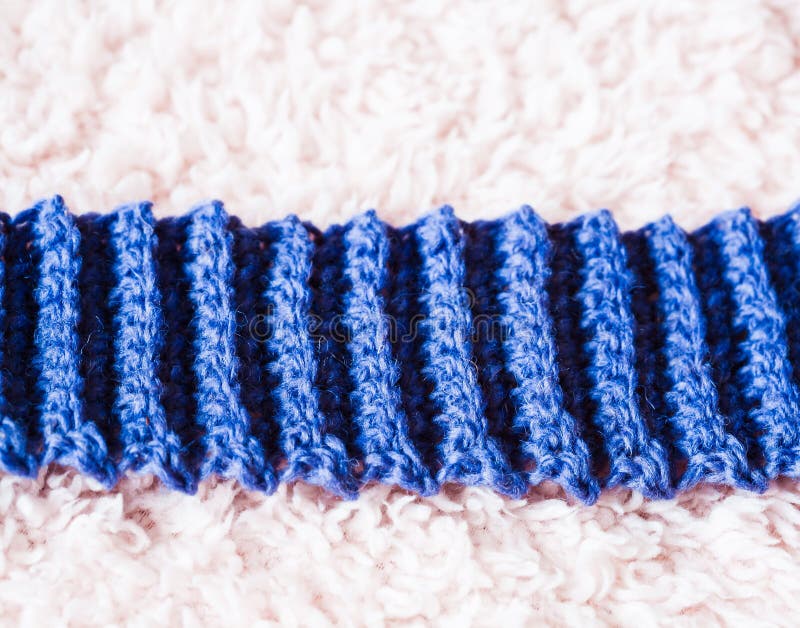 Knitting. Blue Hat Elastic Band, Close Up Stock Image Image of closeup, lifestyle 81215677