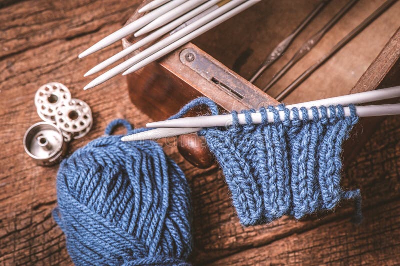 Knitting and crochet stock photo. Image of knitting 197855238
