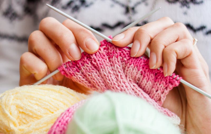 Hands knitting stock photo. Image of occupational, knit 12252084