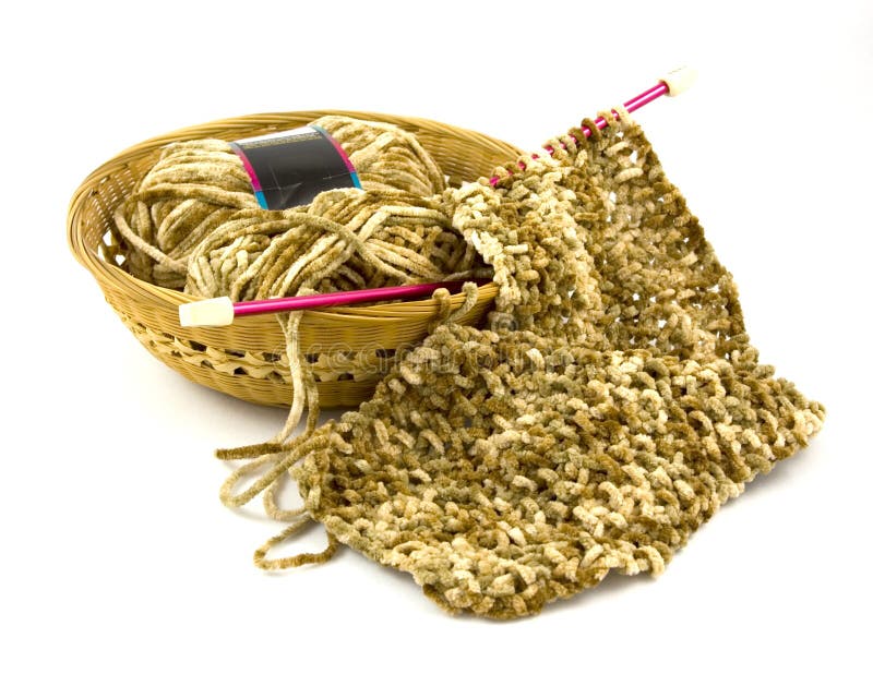 Knitting a scarf stock photo. Image of pretty, needles 301752