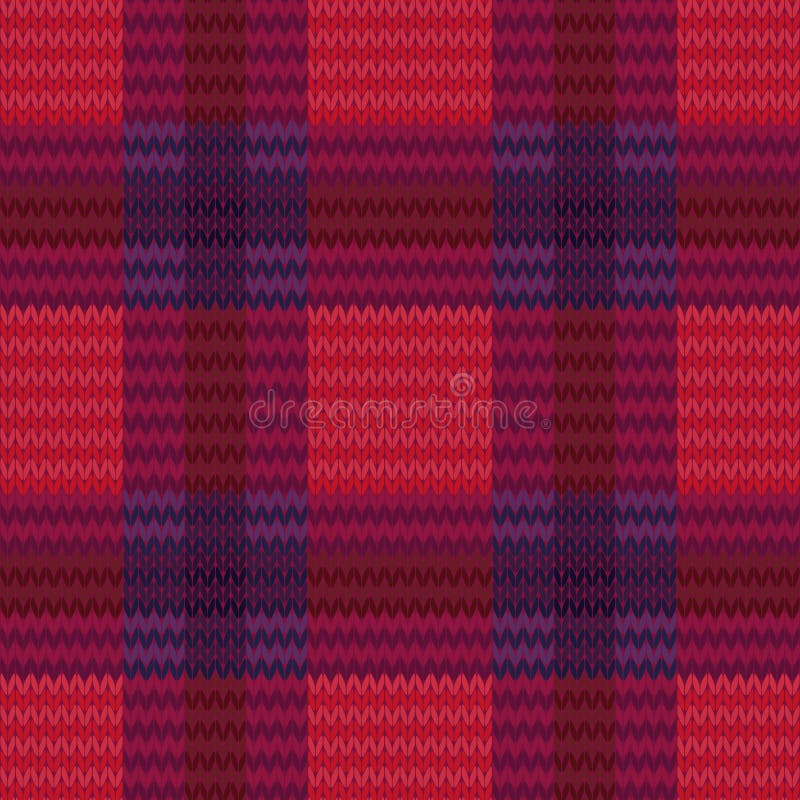 Knitting Seamless Checkered Pattern Stock Vector - Image ...