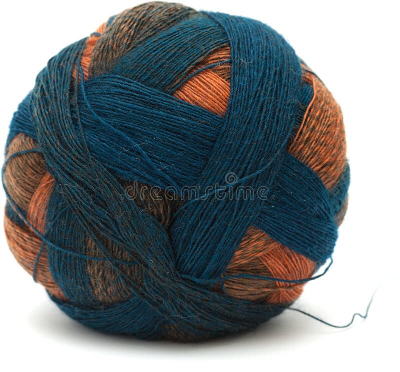 Knitting Wool Ball Isolated on White Stock Photo Image of sock, white