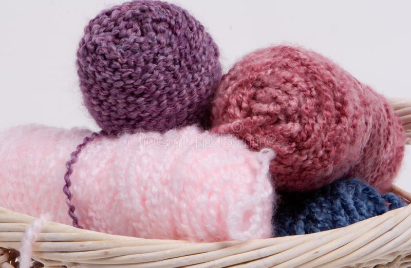 Knitting Yarn stock image. Image of yarn, craft, coral 113725