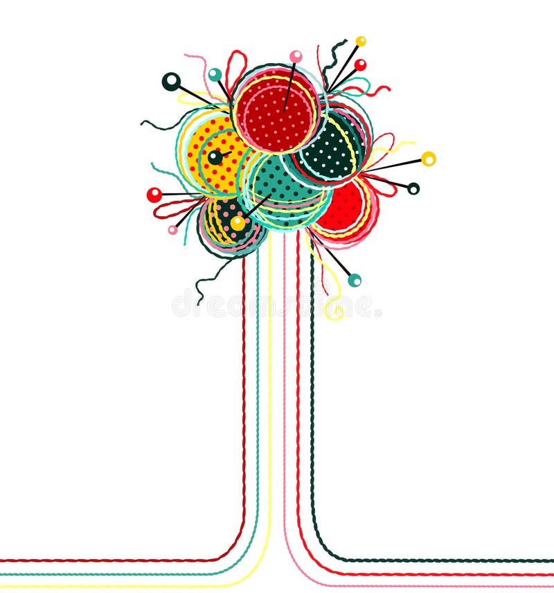 Knitting Yarn Balls Abstract Composition royalty free illustration