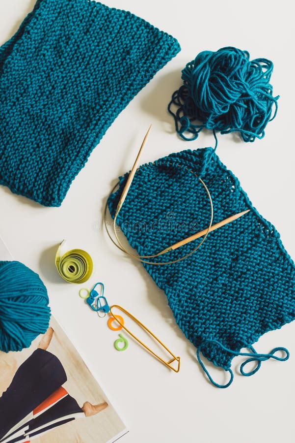 Knitting - Yarn, Needles, Samples Stock Vector - Illustration of ball ...