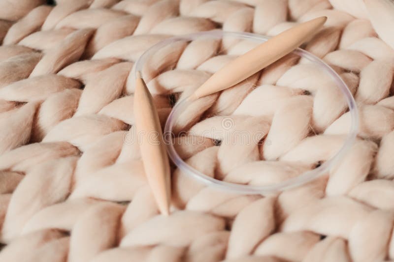 Knitting Yarn Thick Beige Spokes Stock Photo Image of hobbies, cozy