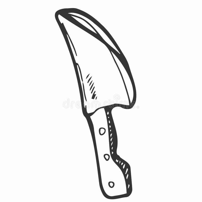 Knife set hand drawn sketch style Royalty Free Vector Image