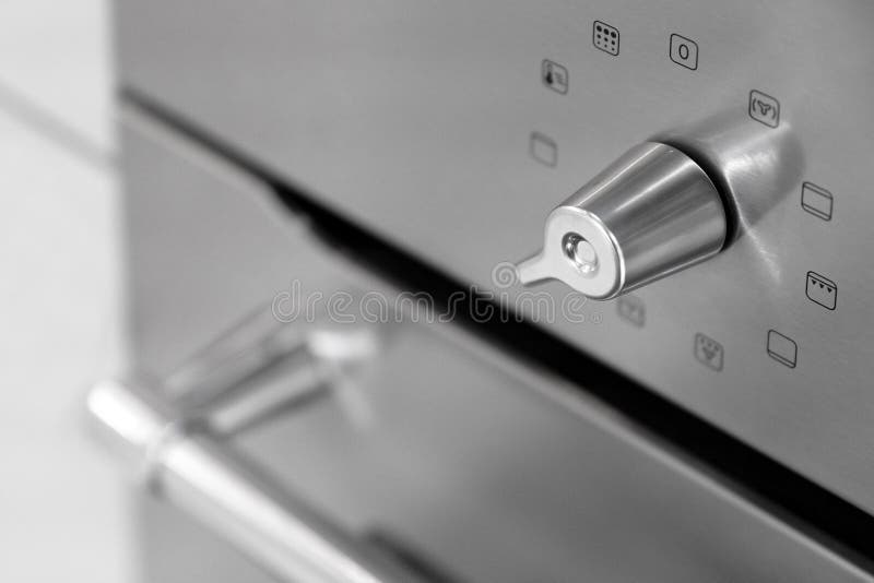 Knob Control the Position of Modes for Cooking in the Oven. Closeup