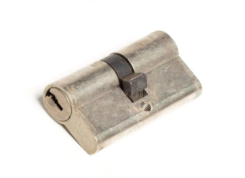 Knob lock isolated on white stock photos