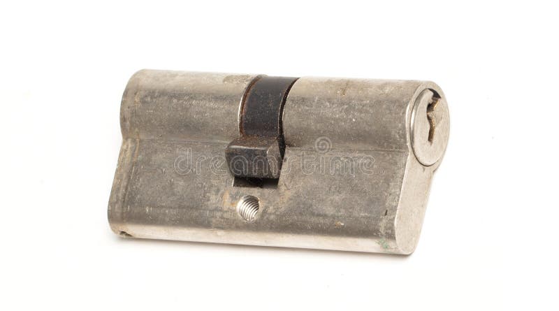 Knob lock isolated on white stock image