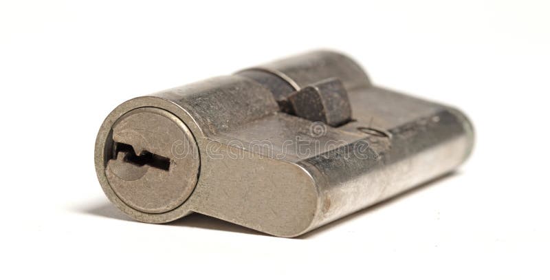 Knob lock isolated on white stock image