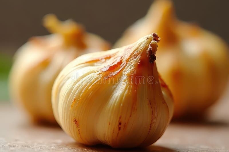 Knoblauch-Nahaufnahme stock abbildung